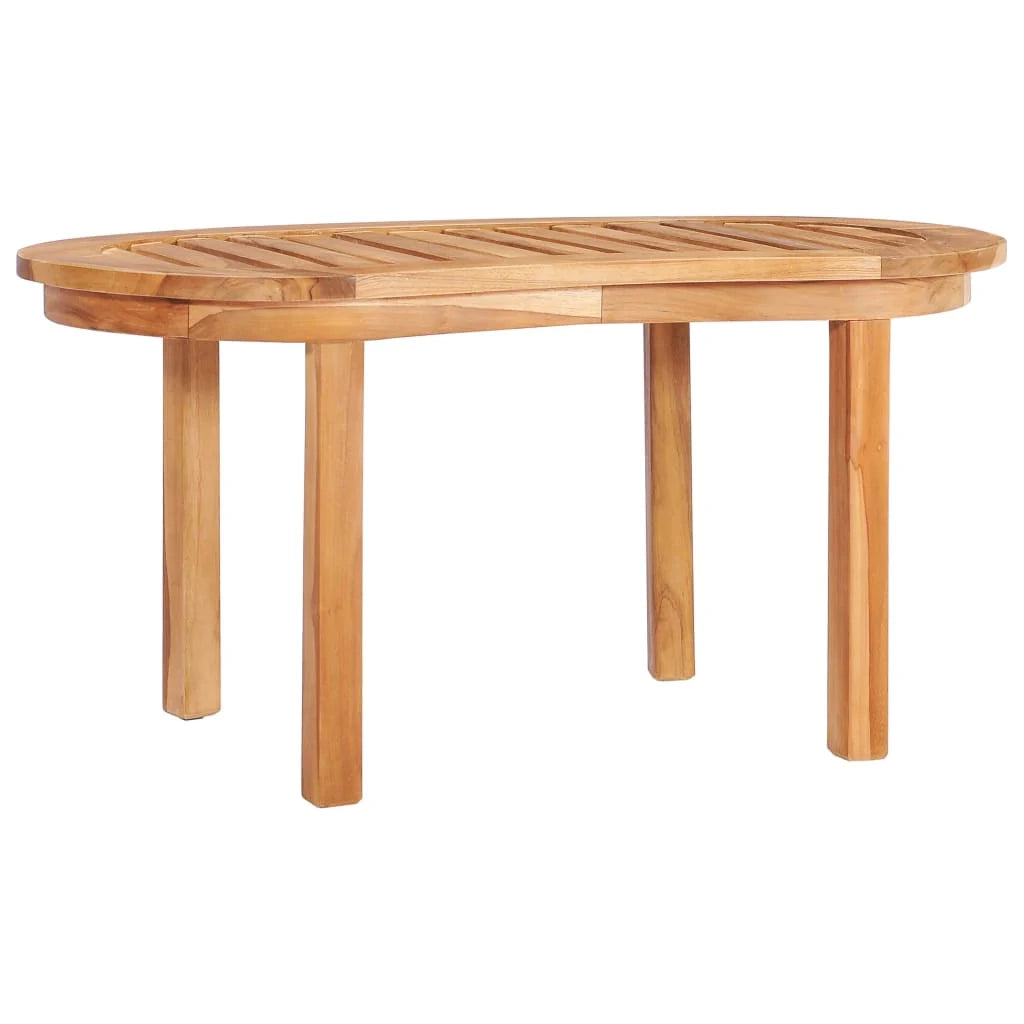 Mobili da giardino mobili da esterno Set di mobili da 5 pezzi in legno massello di teak a forma di banana 02_0016580