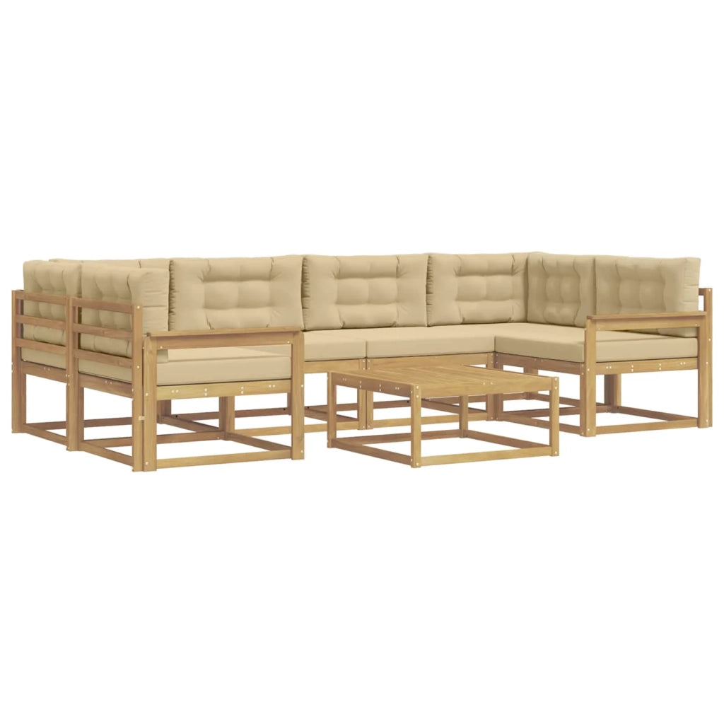 Set di divani da esterno 5 pz Bianco e Beige 3386122