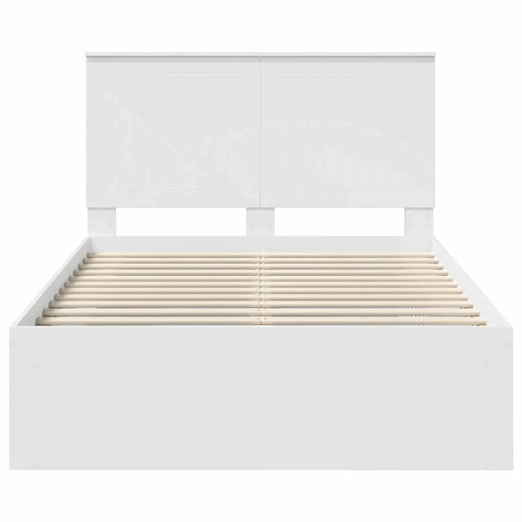 Struttura del letto Bianco 120 x 200 cm Pino massello