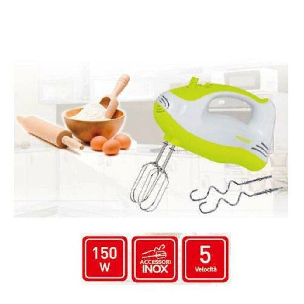 Trade Shop - Sbattitore Elettrico Frullatore Impastatore 5 Velocita' 150 Watt Hoomei Hm-6820 -