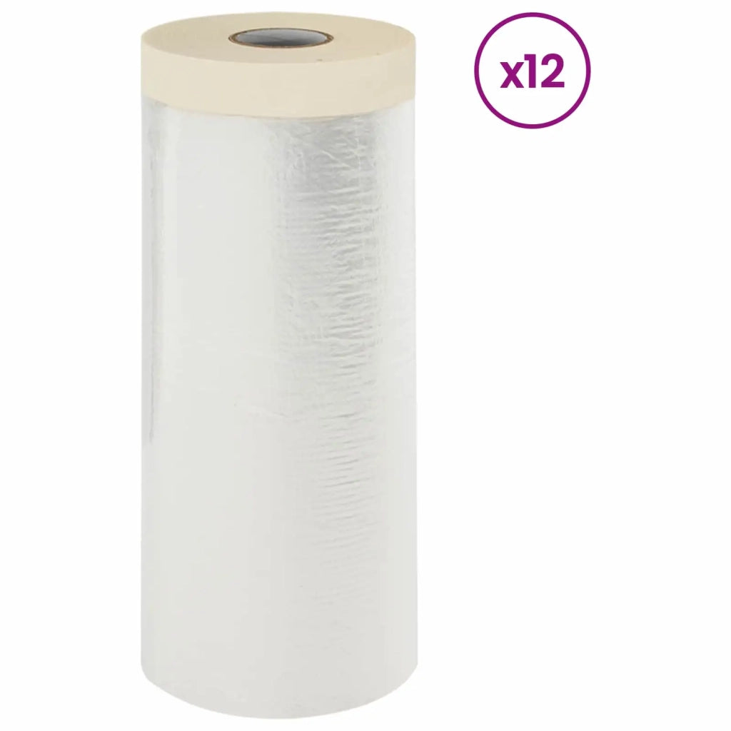 Telo per Polvere con Nastro Adesivo 12 pz 140 x 3300 cm HDPE CFW9465787