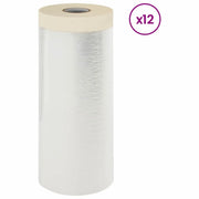 Telo per Polvere con Nastro Adesivo 12 pz 140 x 3300 cm HDPE CFW9465787