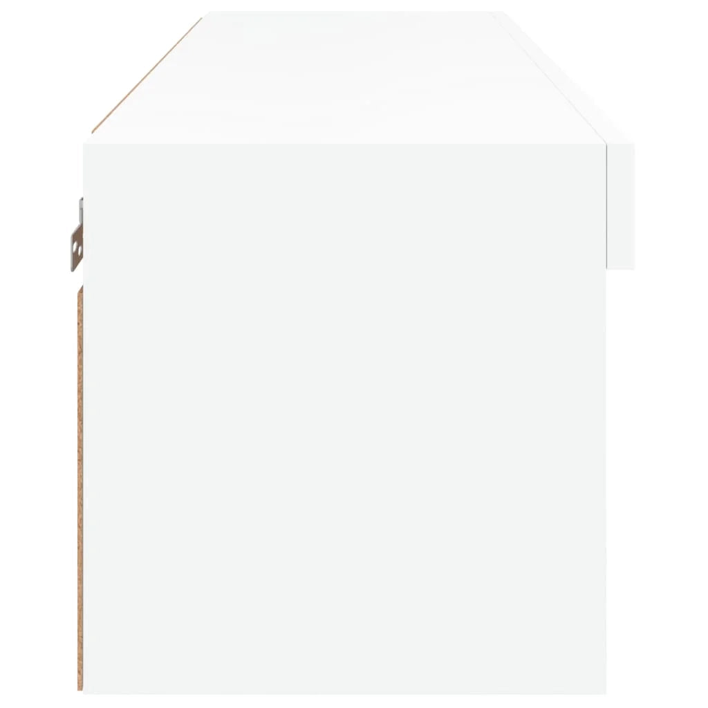 Mobile TV multimediale scaffale TV credenza mobile TV per sala da pranzo soggiorno camera da letto con luci LED 80 x 30 x 30 cm bianco 02_0026614