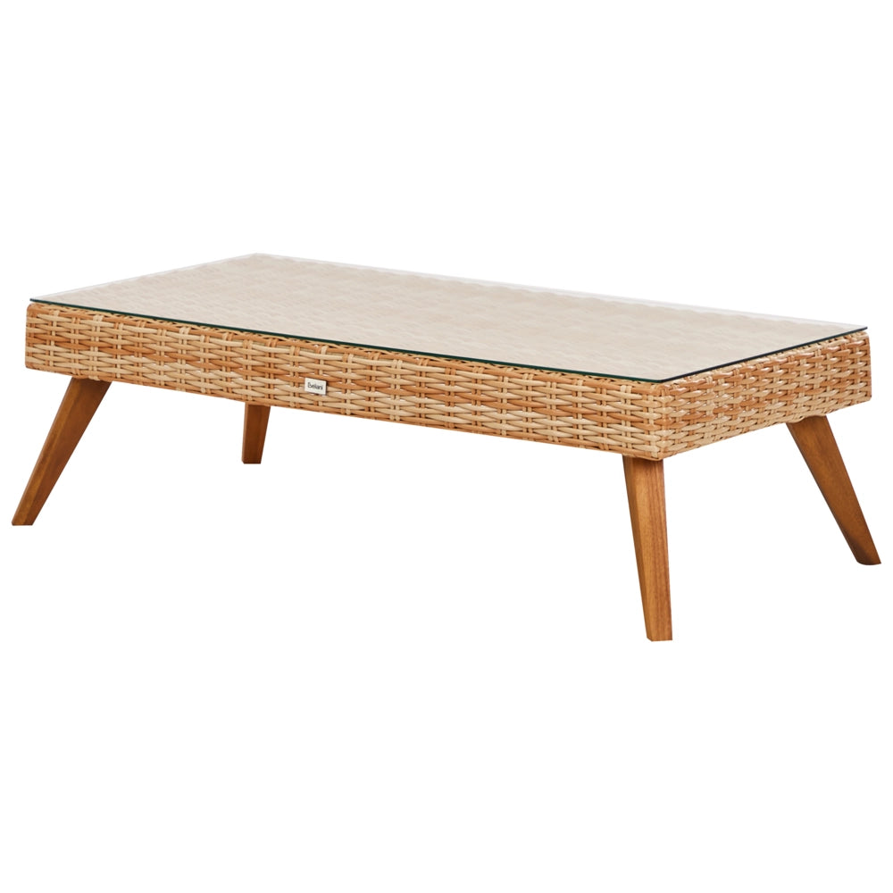 Set giardino in rattan bianco crema composto da divano 3 posti 2 poltrone tavolino esterno elegante