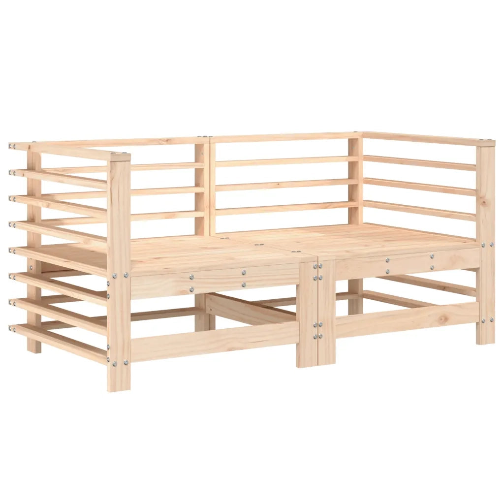 Divani Angolari da Giardino 2 pz in Legno Massello di Pino 825632