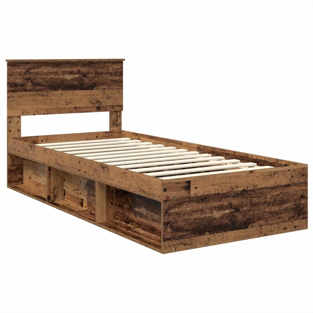 Struttura del letto Legno vecchio 90 x 190 cm Legno multistrato