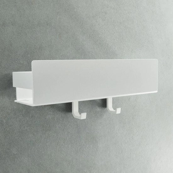 Organizzatore bagno senza perforazione | Piastra doccia senza perforazione | Piastra bagno | Piastra di appoggio | Piastra adesiva per doccia | Piastra per bagno | Piastra bianca 30 cm