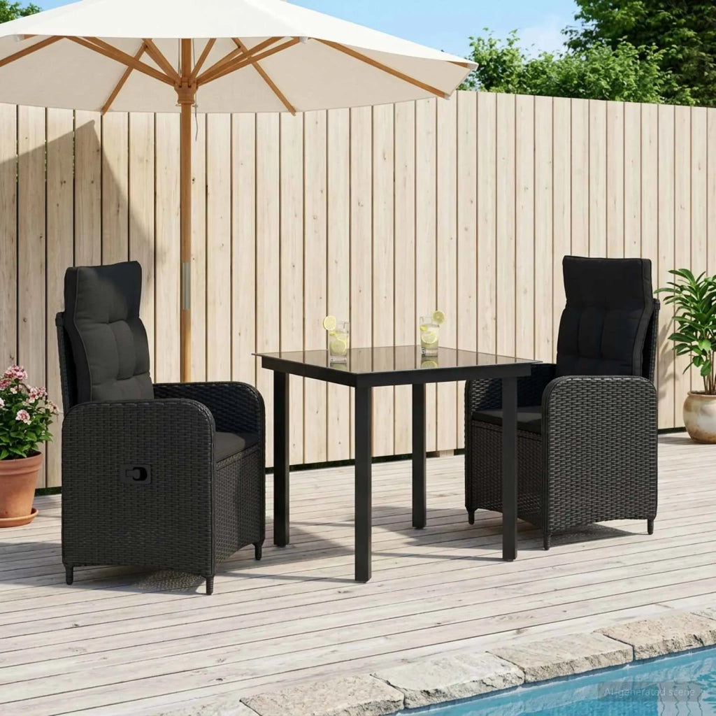 Set Tavolo da Salotto 3 pz Nero 3422472