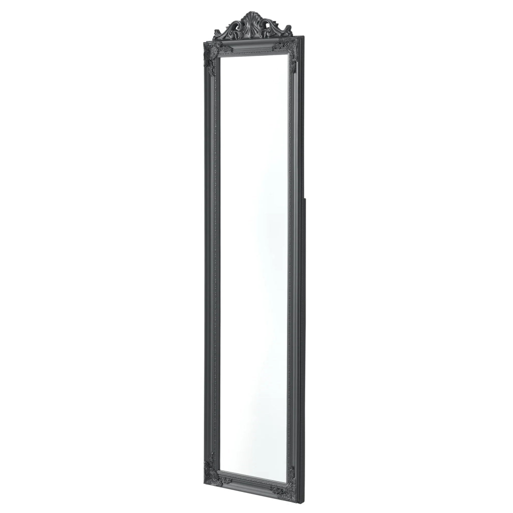 Specchio da terra inclinabile 160 x 40 cm grigio scuro 03_0007963