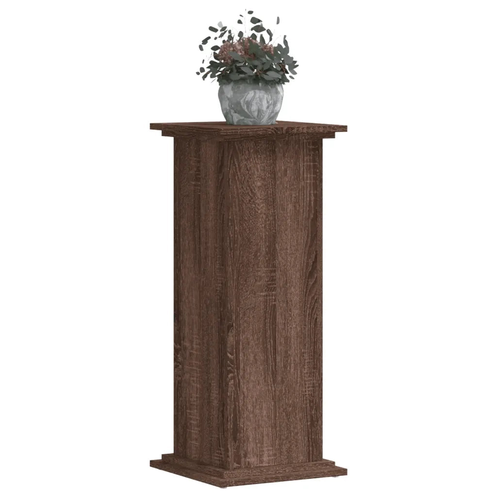 vidaXL Supporto per Piante Rovere Marrone 33x33x80cm Legno Multistrato