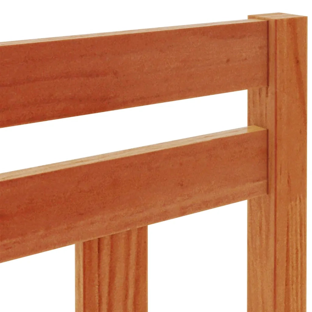 Testiera Marrone Cera 100 cm in Legno Massello di Pino 844178