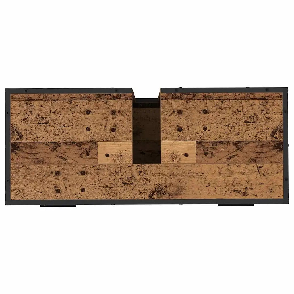 vidaXL Set di mobili per il bagno 2 pcs Legno vecchio 80 x 33 x 60 cm