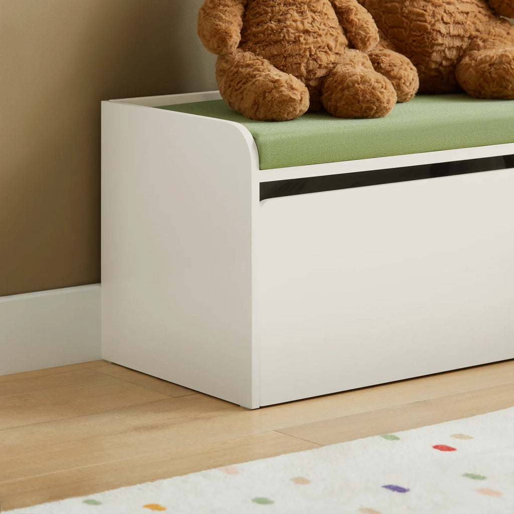 Cassapanca Portagiochi Per Bambini Scatola Portaoggetti Scarpiera Con Sedile Bianco 60x34x35cm KMB80-W SoBuy