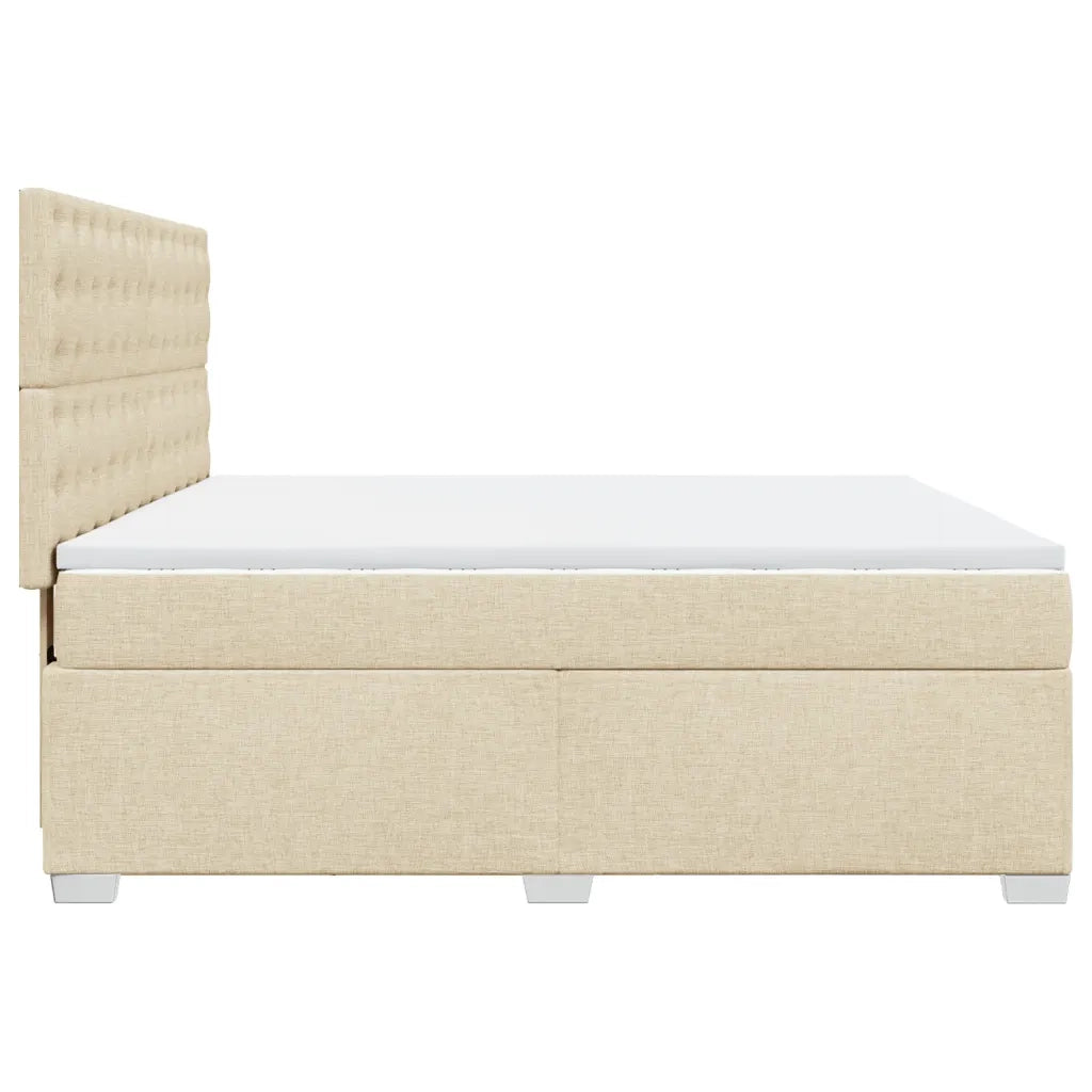 Giroletto a Molle con Materasso Crema 180x200 cm in Tessuto 3290586