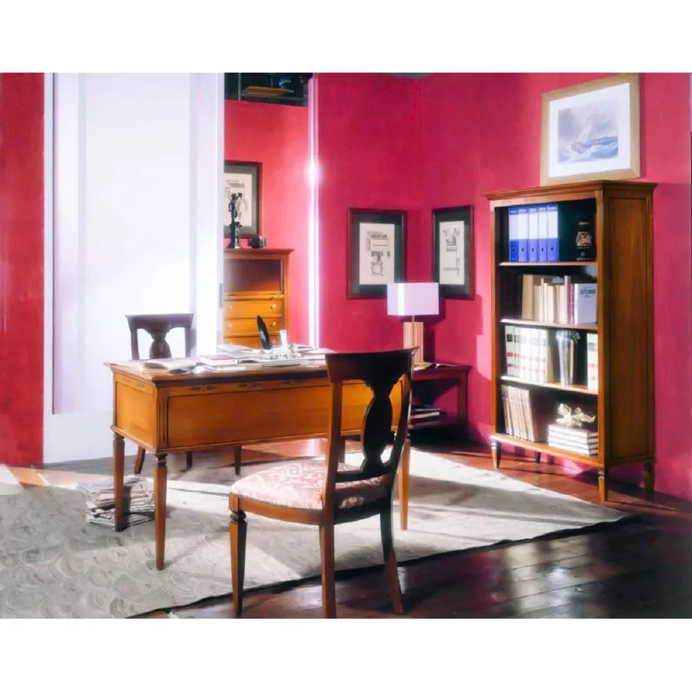 Libreria classica con ripiani in legno finitura bassano l.100 p.41 h.175 - Mobili 2G