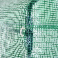 Serra a Tunnel 6 x 3 x 2 m con Coperture Arrotolabili, Protezione UV, Telaio in Acciaio Zincato, Verde