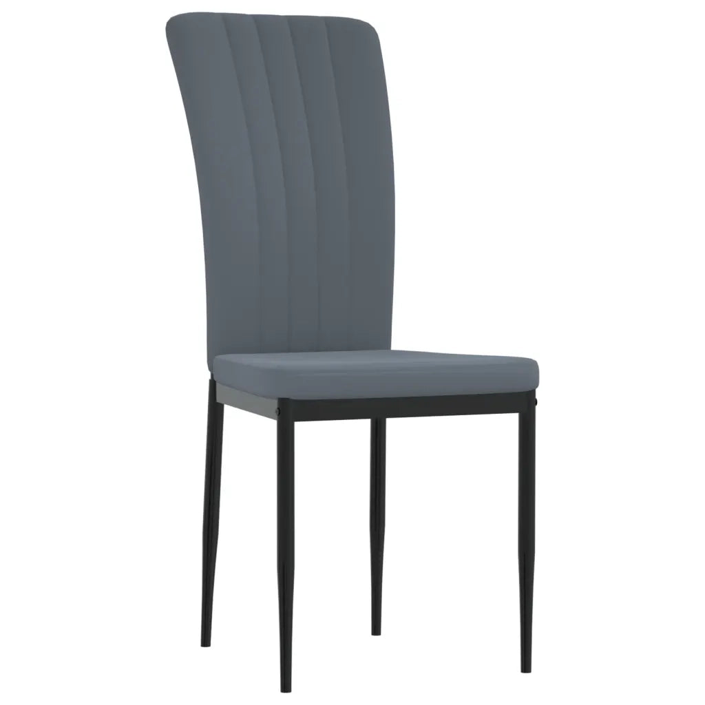 Sedie da Pranzo 4 pz Grigio Scuro in Velluto cod mxl 53690