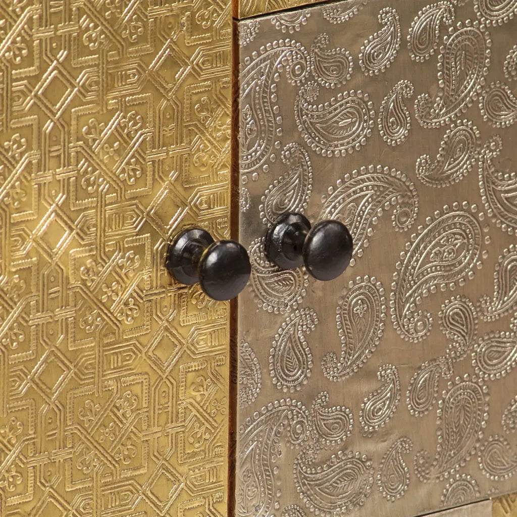 Credenza-Buffet-Armadio da cucina 80x30x75 cm in Legno Massello di Acacia