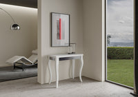 Consolle Allungabile 90x45-90x80 cm in Nobilitato Bianco
