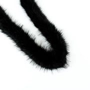 Lint decorativo con bordo di pelliccia artificiale 5 m 8 cm per decorazione di abiti e accessori di artigianato, nero A