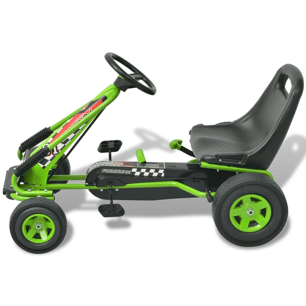 Go-kart a pedali da 96 cm con sedile regolabile verde 02_0005226