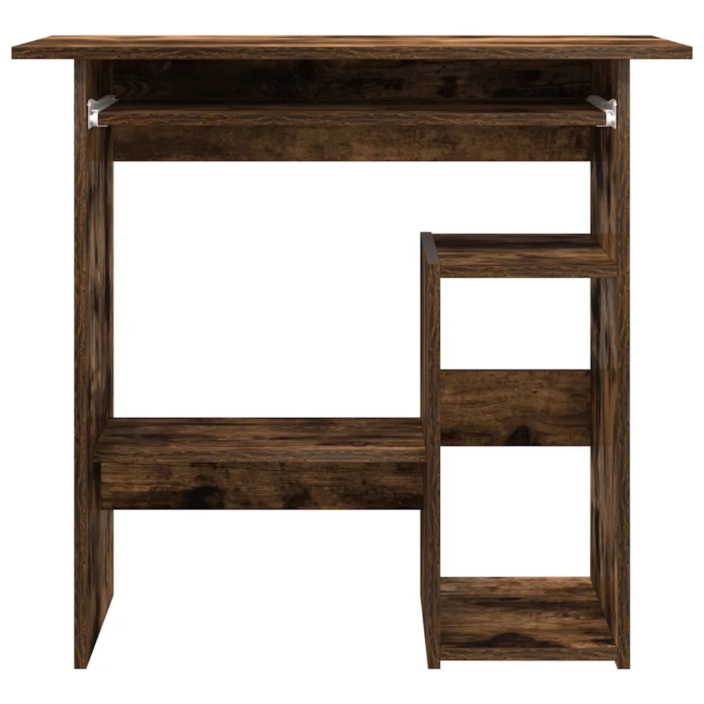 Scrivania Rovere Fumo 80x45x74 cm in Legno Multistrato 815477