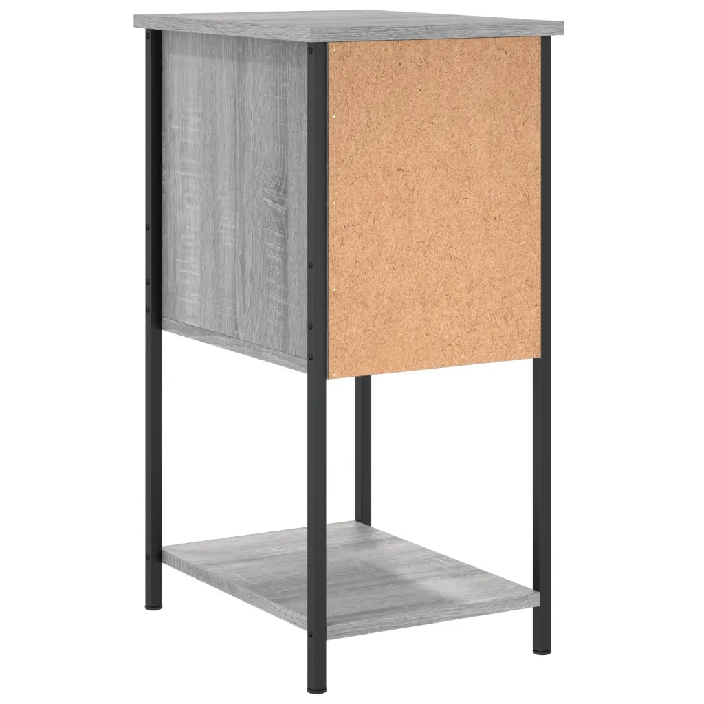 Set di 2 Comodini | Armadio da Notte | Mobiletto da notte Grigio Sonoma 32x42x70 cm in Legno Multistrato