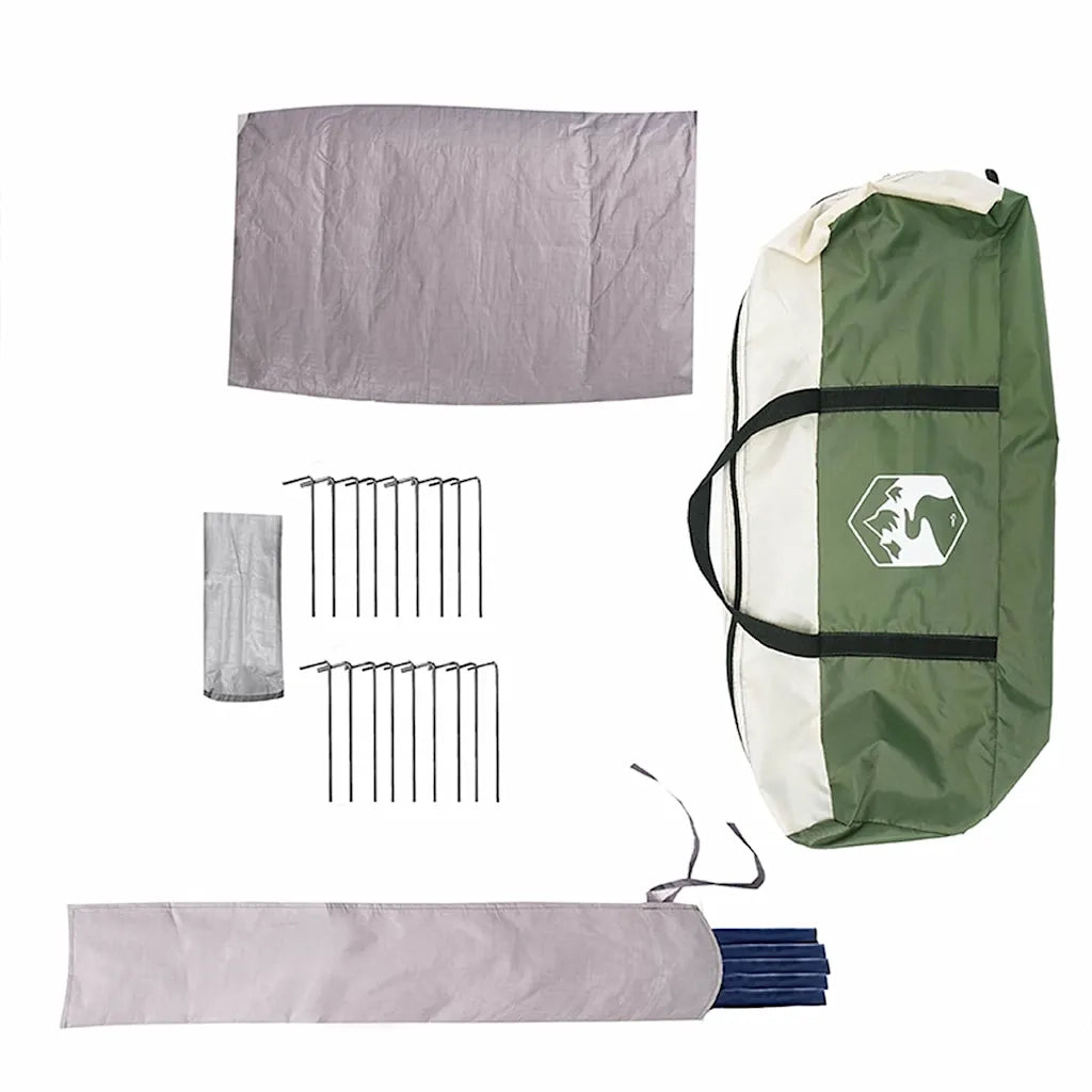 Tenda Teepee per 10 persone Verde e Bianco 567 x 470 x 242 cm 42004065
