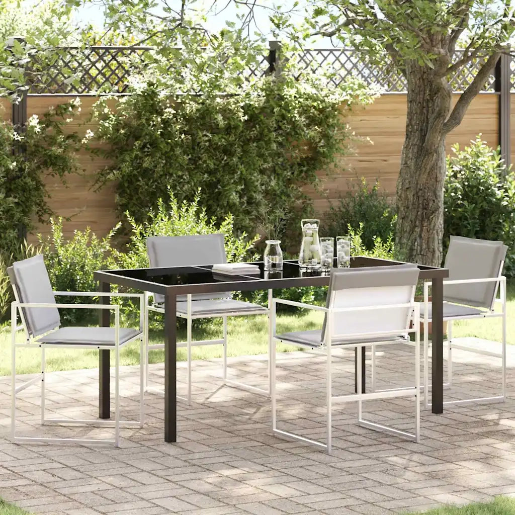 Set da Pranzo per Giardino 5 pcs Bianco 3379337