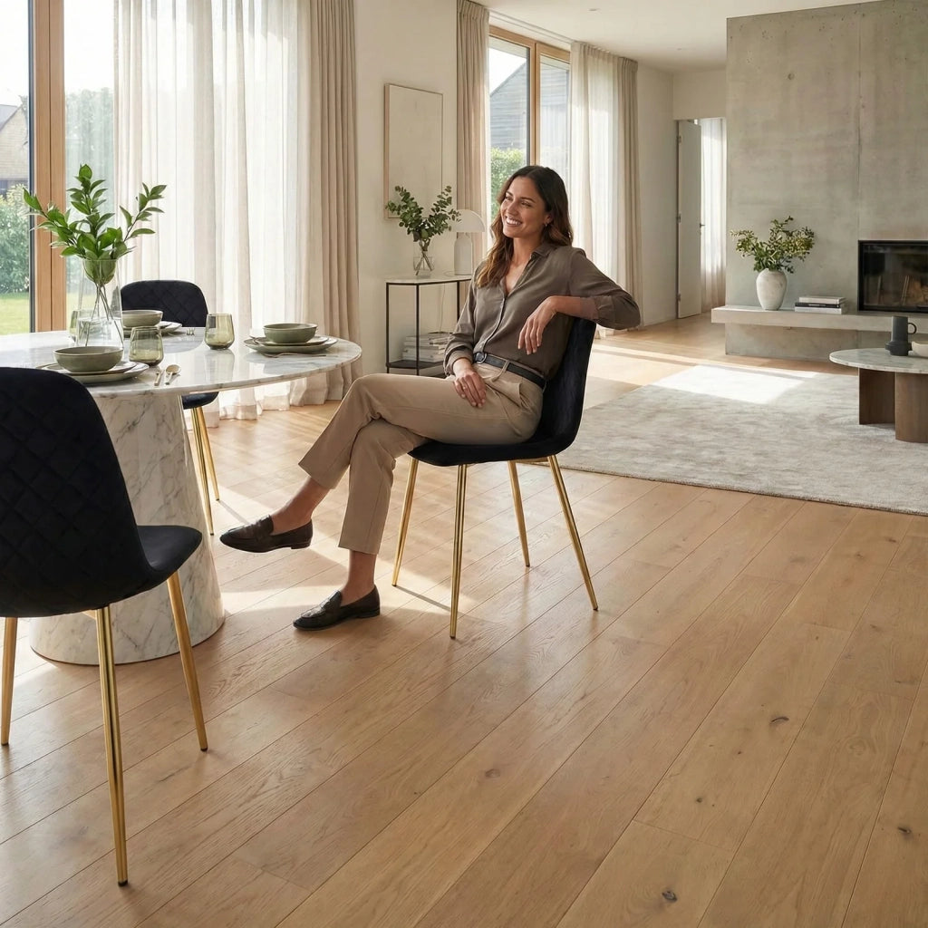 SET 4 SEDIA MARTA VELLUTO NERO GAMBE ORO