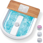 Bagno pedi con effetto schiuma e riscaldamento acqua - Illuminazione regolabile - Pedicure rotante integrata - Vibrazione rilassante e massaggio con bolle
