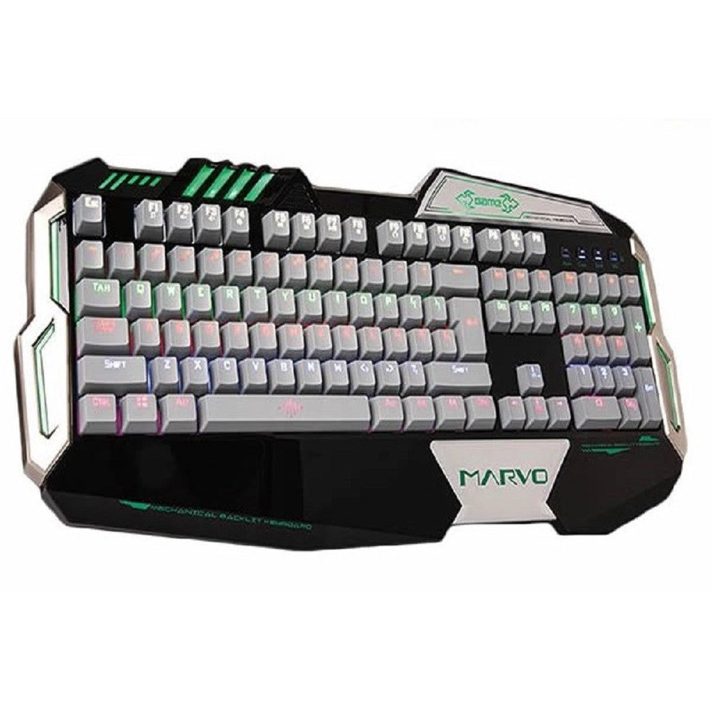 Trade Shop - Marvo Scorpion Kg910 Tastiera Gaming Retroilluminata Pc Usb Meccanica Poggiapolsi -