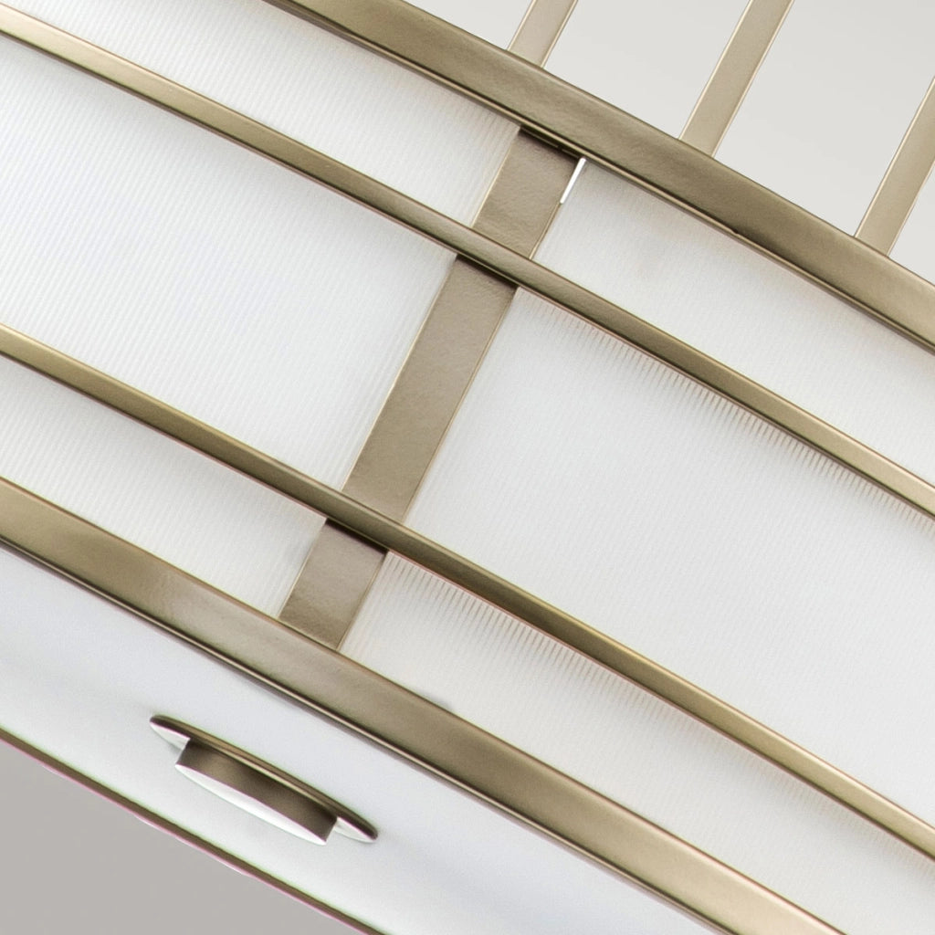 Lampadario Feiss Fusion Ø53 ottone/bianco 3xE27 industriale greco