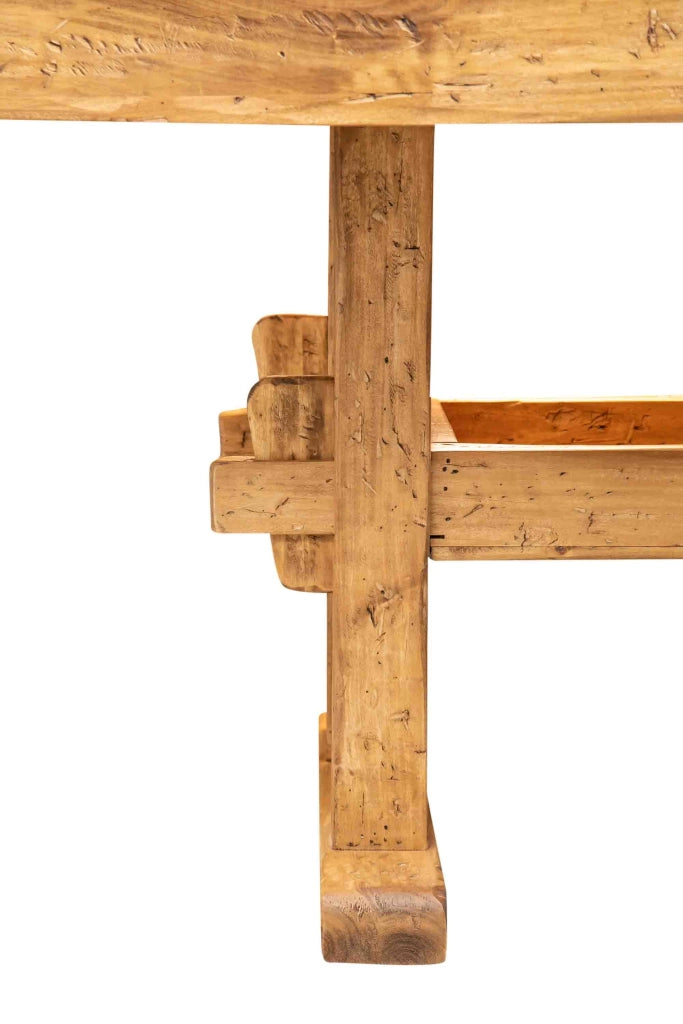Biscottini TAVOLO COUNTRY RUSTICO IN LEGNO MASSELLO DI TIGLIO FINITURA NATURALE Offerta