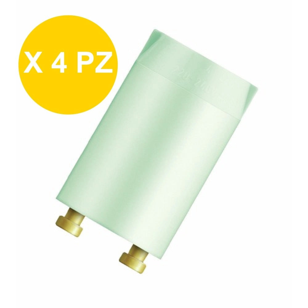 Trade Shop - 4 Pz X Starter Elettrico Per Neon Lampade Da 4 A 80 Watt 220-240 Volt -