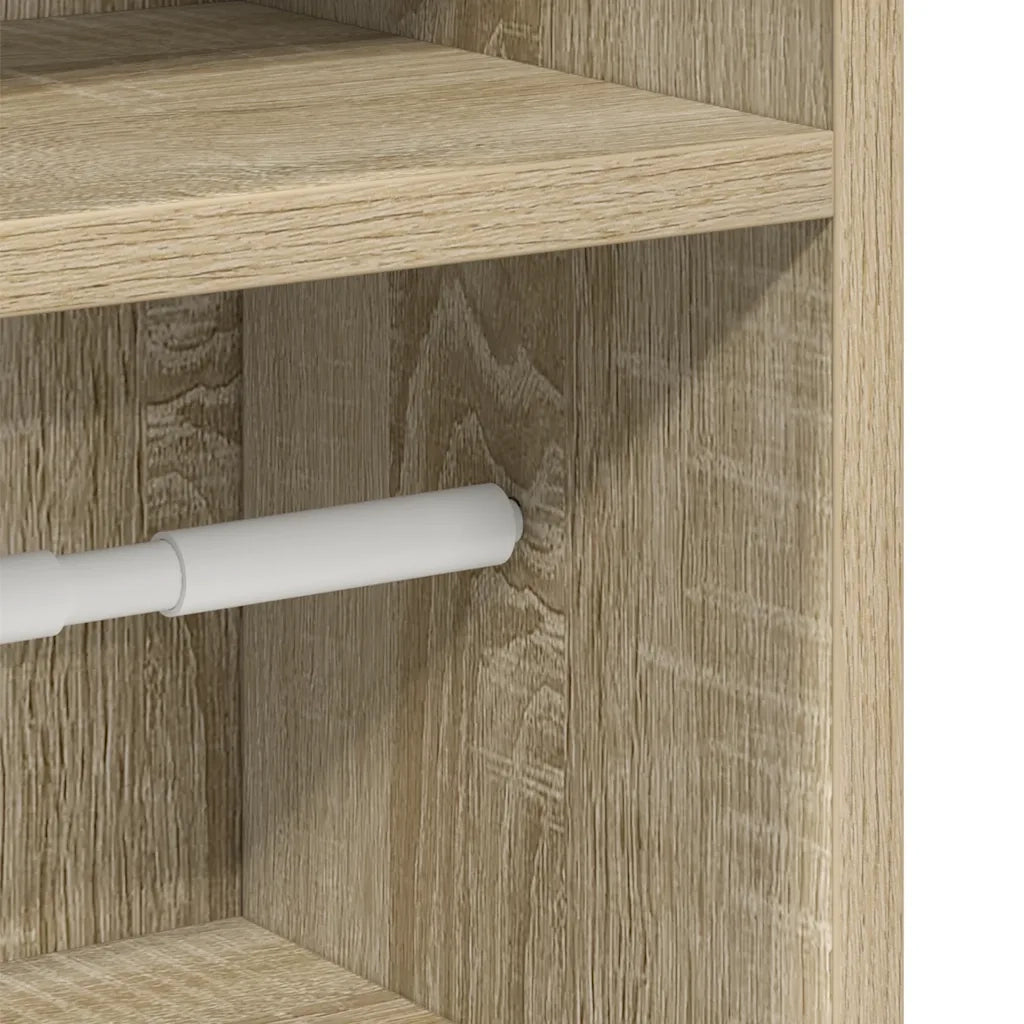 vidaXL Mobile da Bagno con Portarotolo Rovere Sonoma 20,5x22x90 cm