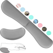 Polssteun e Toetsenbord e Muis Set Ergonomico con Supporto in Schiuma di Poliuretano Antiscivolo - Grigio