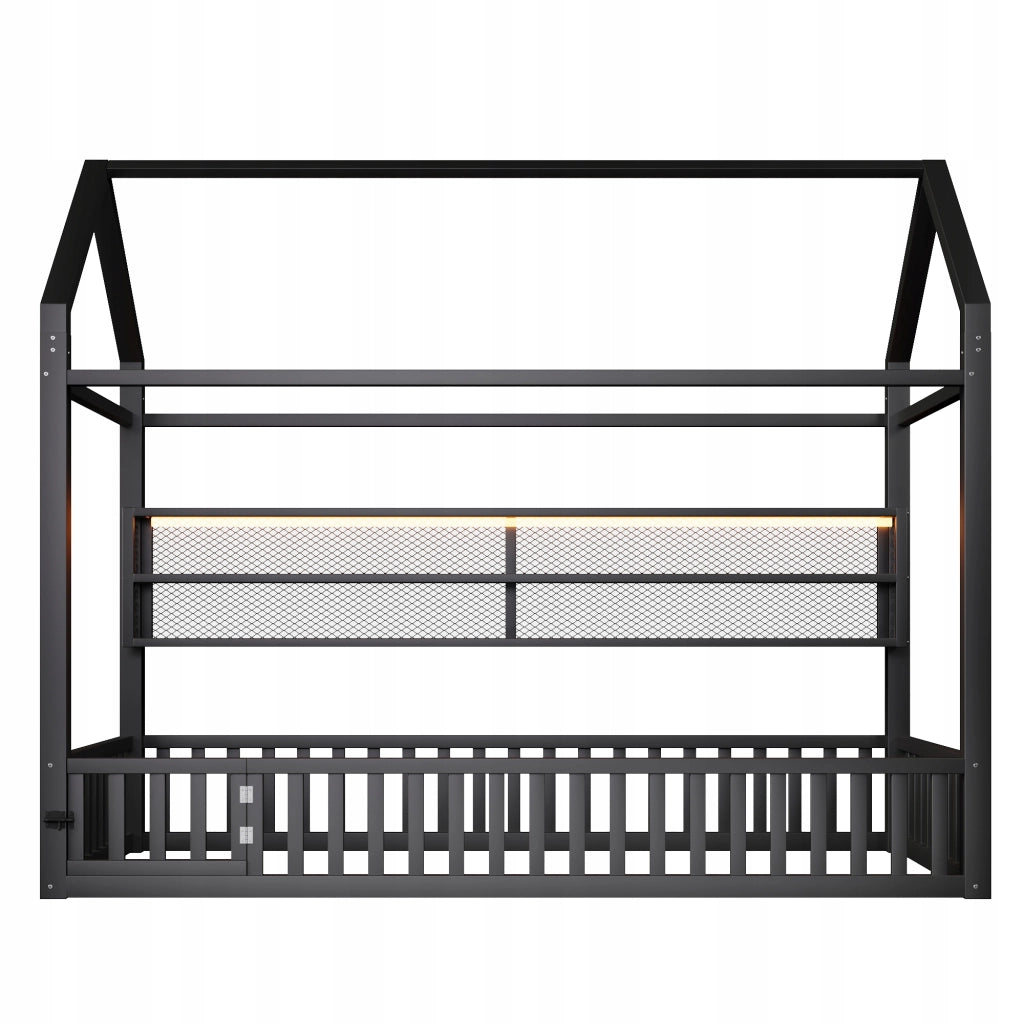 Letto a piattaforma con illuminazione LED - Xylo - 90x200 - Nero