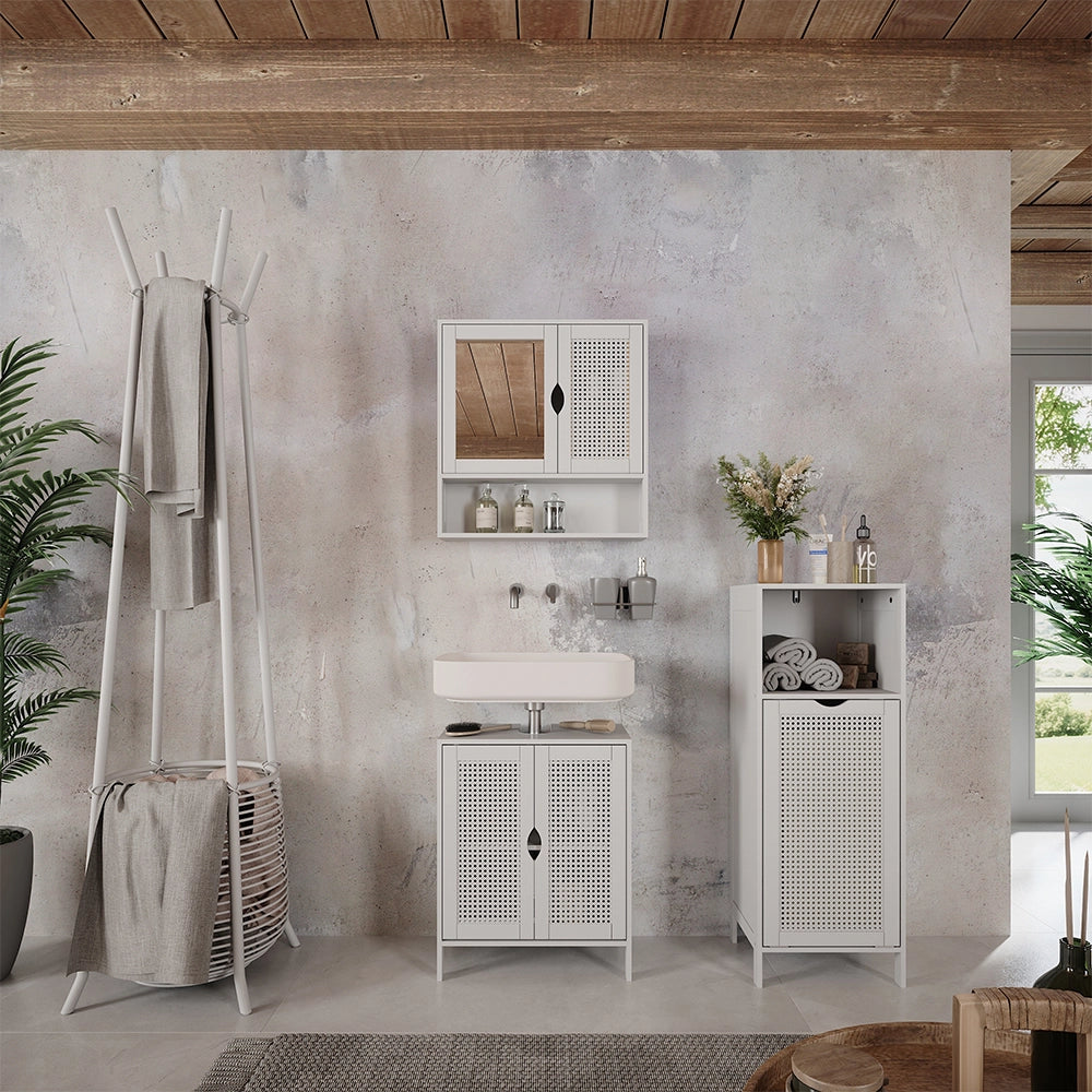 Vicco Set di mobili da bagno Bianco 3 parti