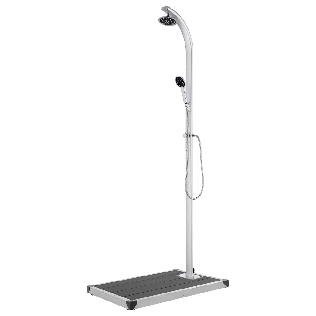 Doccia da Giardino con Base Grigia 220 cm in Alluminio cod mxl 50581