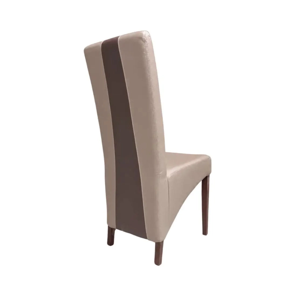Set di 2 sedie BASIKA in marrone chiaro e cioccolato in similpelle – Stile vintage