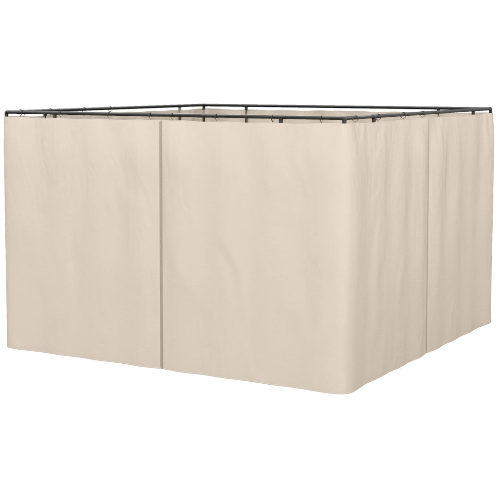 Tenda sostitutiva per gazebo 3x3m ¨C zephmum ¨C beige, robusta, doppia zip