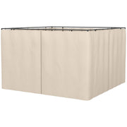 Tenda sostitutiva per gazebo 3x3m ¨C zephmum ¨C beige, robusta, doppia zip
