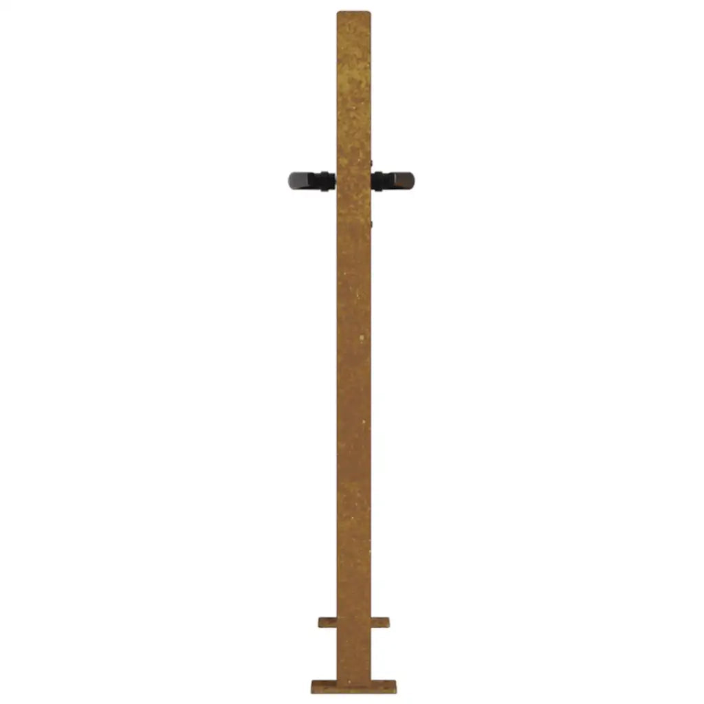 Cancello da Giardino 105x105 cm in Acciaio Corten Design Erba