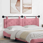 Testiera sospesa Con luce LED Rosa Velluto