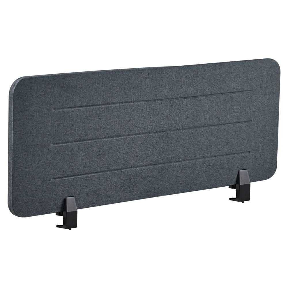 Pannello divisorio Grigio Scuro Copertura in tessuto 120 x 40 cm Schermo acustico Morsetti di montaggio modulari Casa Ufficio