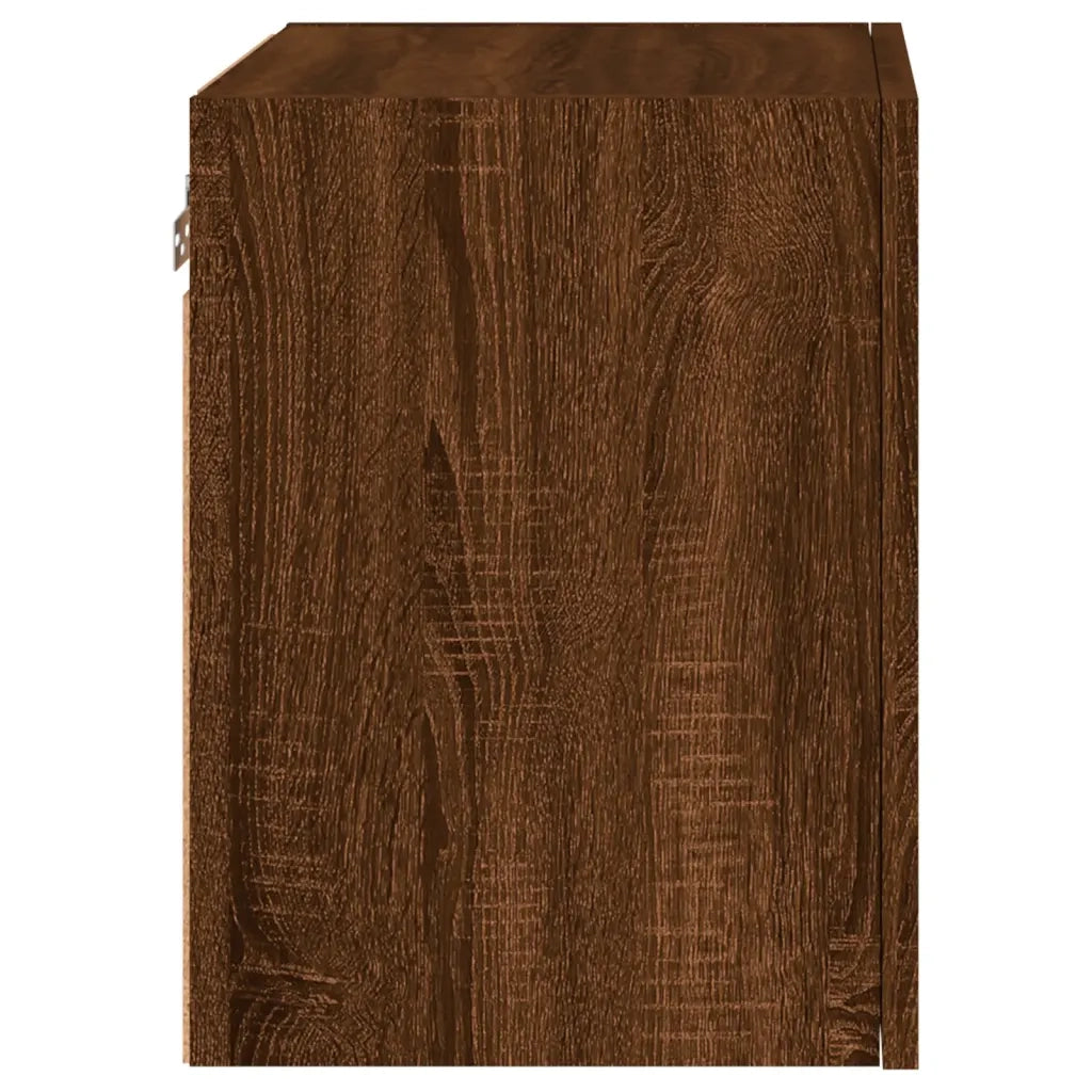 Mobili TV Muro 2pz | Armadietto TV | Mobile Porta TV Rovere Marrone 40,5x30x40 Legno Multistrato