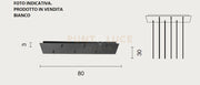 OBA0020 BASE RETTANGOLARE 6 FORI BIANCO PER SOSPENSIONE 80CM