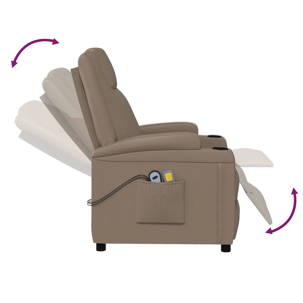 Poltrona Massaggio Elettrica Cappuccino Similpelle 3073801