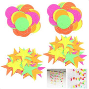 Slinga di carta neon - accessori per feste - luminosa - compleanni e matrimoni - 4 metri - colorata.